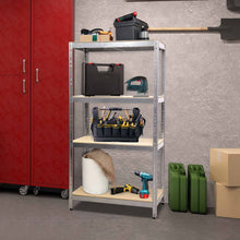 Load image into Gallery viewer, 4 Tier Heavy Duty Metal Galvanised Shelving Rack Unit Garage Storage Shelf

