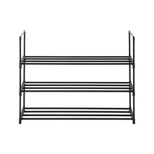 Carica l&#39;immagine nel visualizzatore di Gallery, 3 Tiers Shoe Rack Shoe Tower Shelf Storage Organizer For Bedroom, Entryway, Hallway, and Closet Black Color
