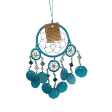 Load image into Gallery viewer, Vie Naturals Capiz Dream Catcher, No Feathers, 9cm, Turquoise
