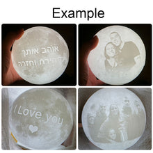 Load image into Gallery viewer, Personalized  Moon Lamp  3D Print Night Light Rechargeable
