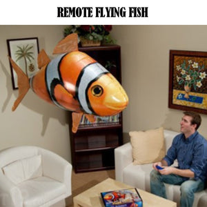 RC Flying Shark Toy Clown Fish Radio Air Swimmer Balloons Inflatable Helium Fish plane RC Helicopter Robot Gift For Kids