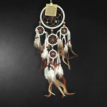 Load image into Gallery viewer, Vie Naturals Dream Catcher, 9cm, Beaded, 4 Smaller Rings, White

