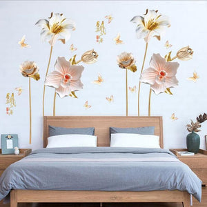 Flower 3D Wallpaper Wall Stickers Decor - Giftexonline