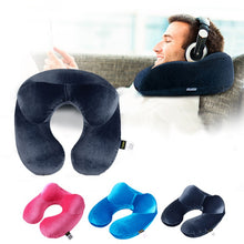 Load image into Gallery viewer, U-Shape Travel Pillow for Airplane Inflatable Neck Pillow Travel Accessories 4Colors Comfortable Pillows for Sleep Home Textile
