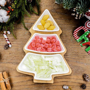 Christmas Tree Ceramic Plates set of 4 - Giftexonline