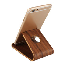 Laden Sie das Bild in den Galerie-Viewer, Universal Wooden Bamboo Mobile Phone Stand Holder
