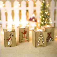 Load image into Gallery viewer, Wood mini  Candlestick Decoration  set - Giftexonline
