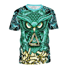 Load image into Gallery viewer, T Shirt Women Hip-hop Owl 3D Printing

