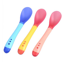 Load image into Gallery viewer, Colour changing Baby Silicone Spoon set - Giftexonline

