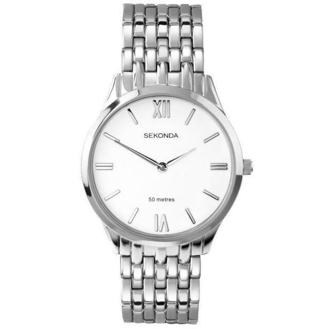 Sekonda Men's Fashion White Dial Bracelet Watch 1608