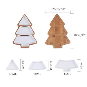 Christmas Tree Ceramic Plates set of 4 - Giftexonline