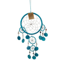 Load image into Gallery viewer, Vie Naturals Capiz Dream Catcher, No Feathers, 16cm, Turquoise
