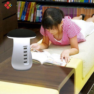 Family USB fast charging  station  and reading light (UK and EU plug) - Giftexonline