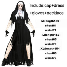 Load image into Gallery viewer, Scary Halloween Costumes for Adult Men Zombie Nurse Nun Bloody Ghost Bride Middle Ages Women Fancy Dress Cosplay Costumes
