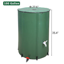 Cargar imagen en el visor de la galería, 100 Gallon Folding Rain Barrel Water Collector Green
