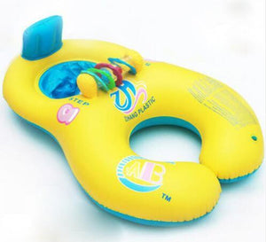 Enjoy a beautiful day with your toddler! Inflatable swimming ring for parent and child - Giftexonline