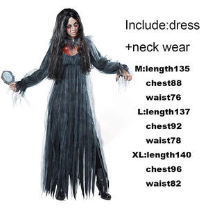 Scary Halloween Costumes for Adult Men Zombie Nurse Nun Bloody Ghost Bride Middle Ages Women Fancy Dress Cosplay Costumes