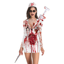 Load image into Gallery viewer, Bloody nurse Halloween costume
