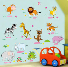 Load image into Gallery viewer, Animal world map wall stickers - Giftexonline
