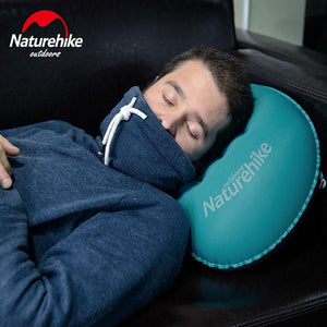 Travel comfortably with  this inflatable pillow