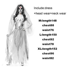 Load image into Gallery viewer, Scary Halloween Costumes for Adult Men Zombie Nurse Nun Bloody Ghost Bride Middle Ages Women Fancy Dress Cosplay Costumes
