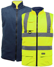 Load image into Gallery viewer, 2 in 1 Reversible Hi-Vis Body-warmer Vest - Giftexonline
