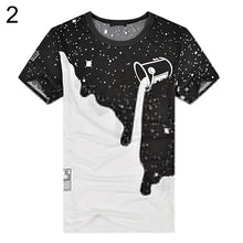 Load image into Gallery viewer, Men Fashion Summer Milk Poured Pattern Inverted Milk 3D T shirt Printed Short Sleeve Round Neck Slim casual T-shirt hot
