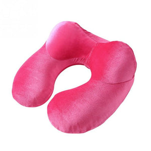 U-Shape Travel Pillow for Airplane Inflatable Neck Pillow Travel Accessories 4Colors Comfortable Pillows for Sleep Home Textile