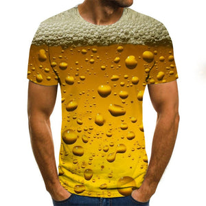 8 Models funny t shirts Beer 3D T-shirt Short Sleeve Tops Unisex