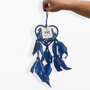 Vie Naturals Heart Shaped Dream Catcher, 9cm, Blue