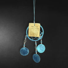 Load image into Gallery viewer, Vie Naturals Capiz Dream Catcher, No Feathers, 6cm, Turquoise
