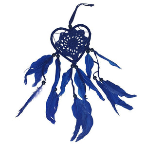Vie Naturals Heart Shaped Dream Catcher, 9cm, Blue