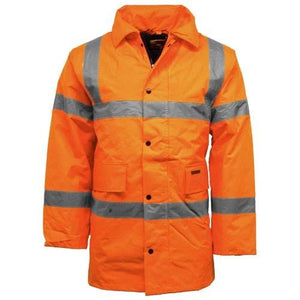 Hi Vis Waterproof Parka Jacket with concealed hood - Giftexonline