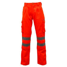 Load image into Gallery viewer, Hi-Vis Polycotton Work Trousers - Giftexonline
