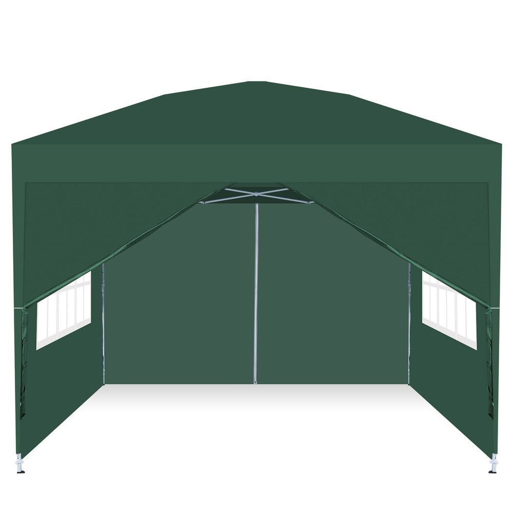 2m x 2m Pop Up Gazebo Outdoor Garden Shelter with Sides - PVC Coated - Travel Bag