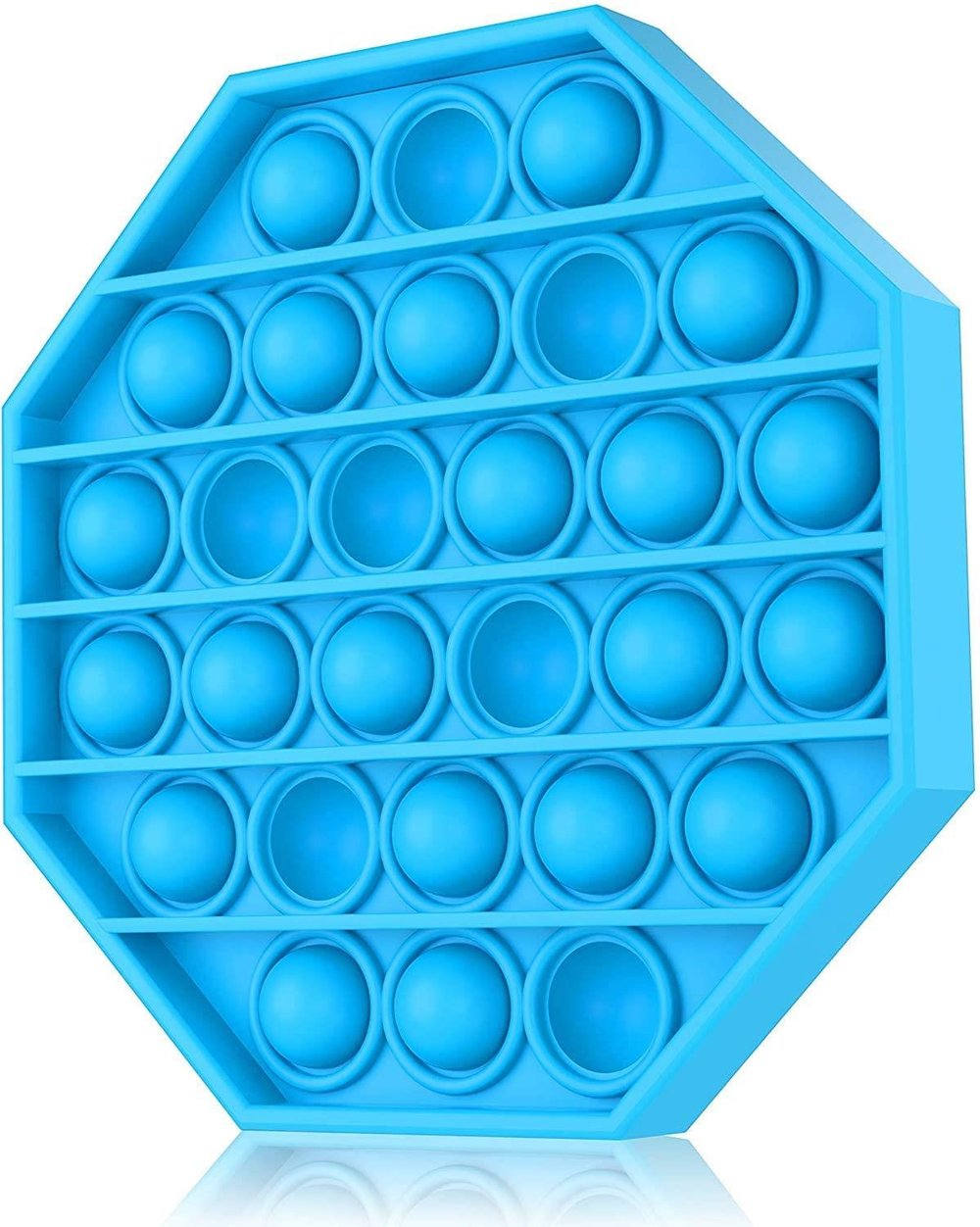 Push Pop Bubble  Stress Relief Fidget  Octagon Blue