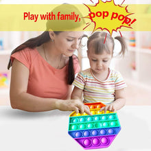 Load image into Gallery viewer, ASPECT Rainbow Colour Push Bubble Pop Bubble Sensory Fidget Toy Octagon Rainbow
