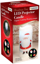 Load image into Gallery viewer, The Christmas Workshop Flameless Laser Light Candle 4 Festive Christmas Patterns
