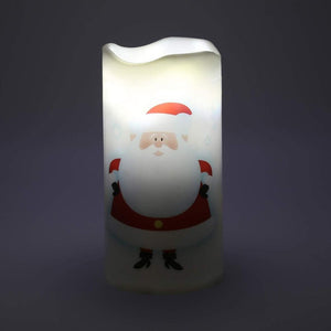 The Christmas Workshop Flameless Laser Light Candle 4 Festive Christmas Patterns