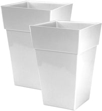 Load image into Gallery viewer, Moda Milano 28L Plastic Gloss Planters, Set of 2
