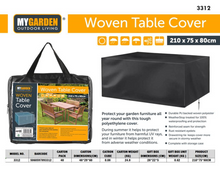 Load image into Gallery viewer, Bistro Waterproof Heavy Duty Outdoor Large Garden Table Cover 270 x 180 x 89cm

