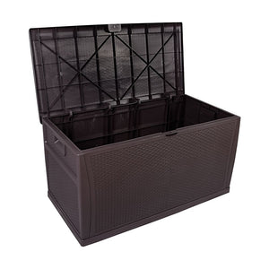 120gal 460L Outdoor Garden Plastic Storage Deck Box Chest Tools Cushions Toys Lockable Seat Waterproof