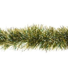 Load image into Gallery viewer, 3 x 2M 6 Ply Coloured Snow Tipped 11cm Tinsel Garland GOLD
