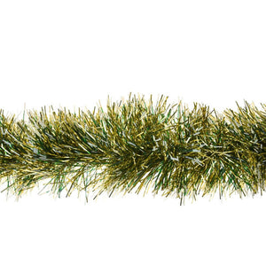 3 x 2M 6 Ply Coloured Snow Tipped 11cm Tinsel Garland GOLD