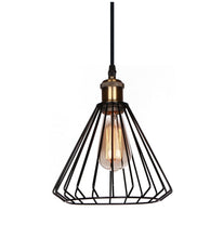 Load image into Gallery viewer, (NEW) Vintage Ceiling Pendant Light Shade - Retro Black Metal Cage Chandelier Lampshade
