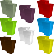 Load image into Gallery viewer, Moda Milano 28L Plastic Gloss Planters, Set of 2
