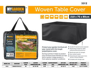 Bistro Waterproof Heavy Duty Outdoor Large Garden Table Cover 210 x 75 x 80cm